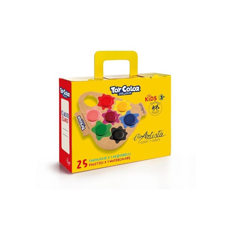 ACQUARELLI SET 25 TAVOLOZZE 7 COLORI