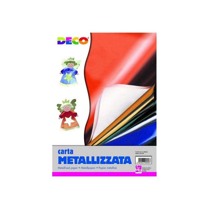 CARTA METALLIZZATA FG. 10 ASS. GR. 90 CM.35X50