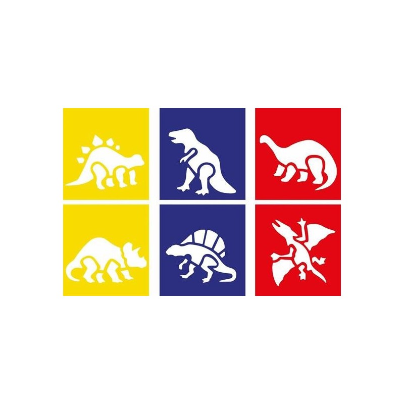 STENCIL DINOSAURI PZ. 6