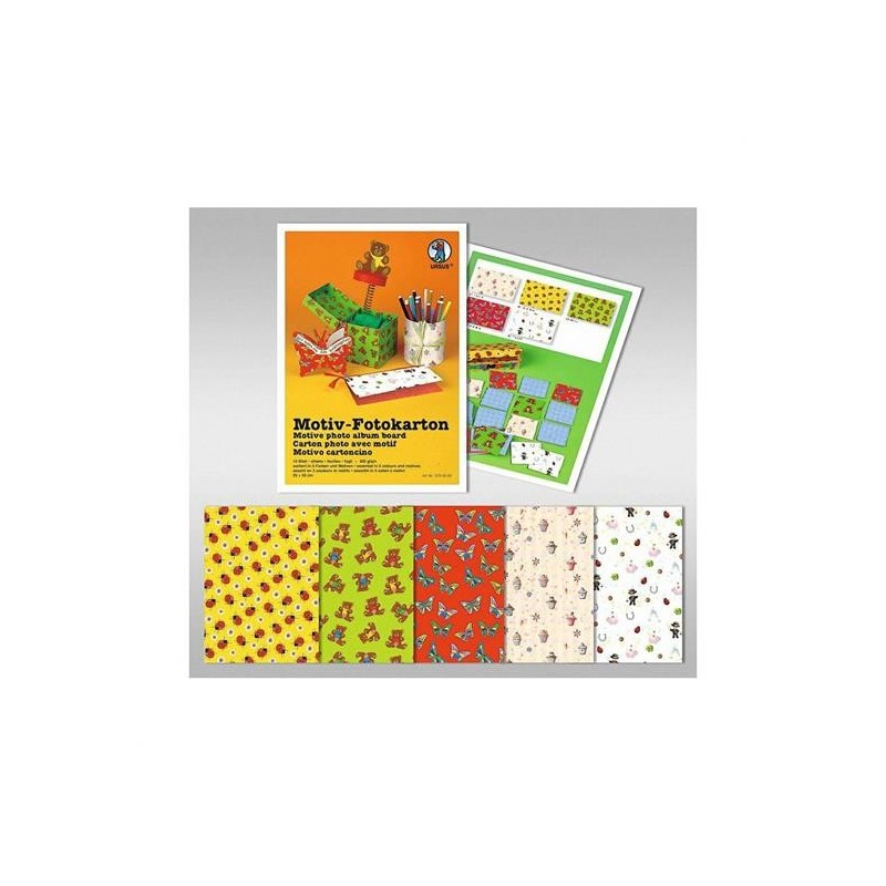 CARTONCINO CON DISEGNI 5 MOTIVI FG.10 GR. 300 CM.23X33