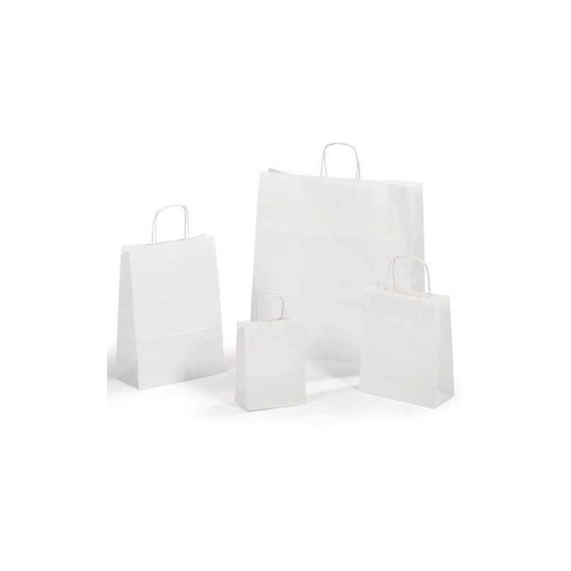 SACCHETTI IN CARTA BIANCO PZ.25 CM. 22X10X27