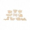 LEGNO DA DECORARE FARFALLE E FIORI PZ. 12 MM.90X60