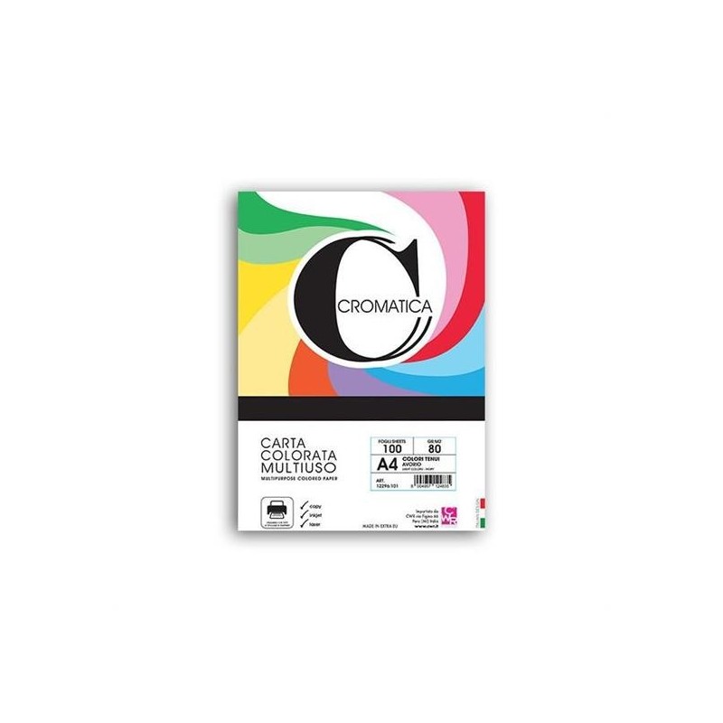 CARTA A4 GR. 80 FG. 100 CROMATICA ROSSO