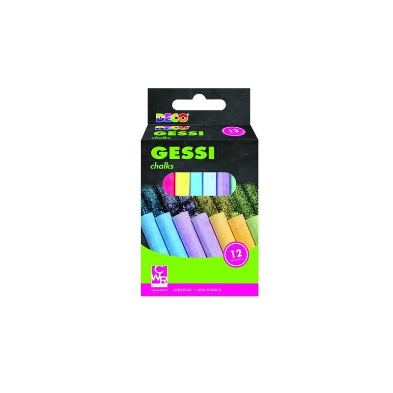 GESSI COLORATI TONDI PZ. 12
