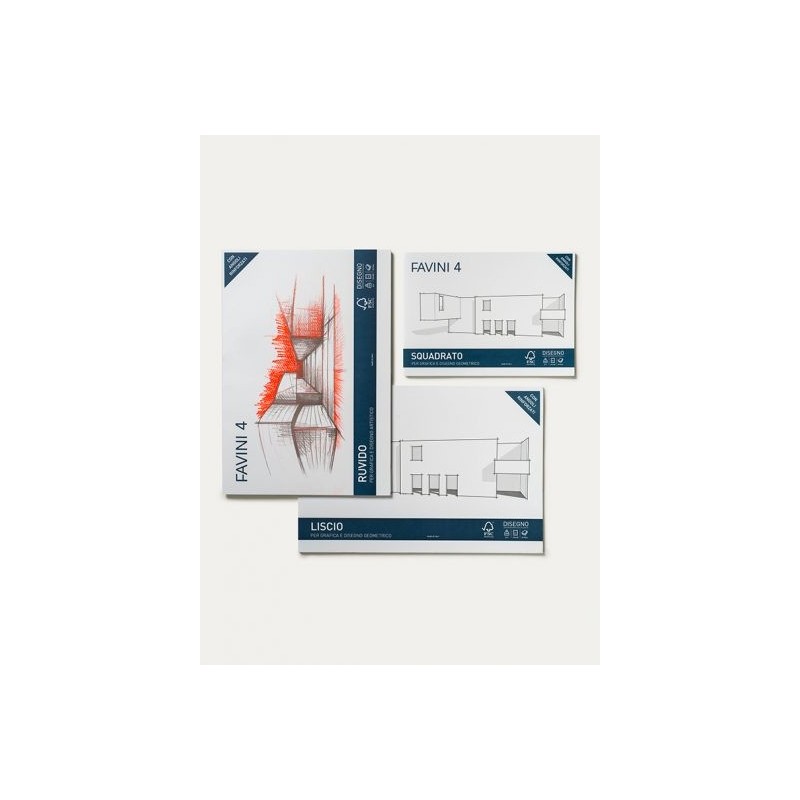 BLOCCO DISEGNO FAVINI F4 33X48 220 Gr 20 FF SQUADRATO