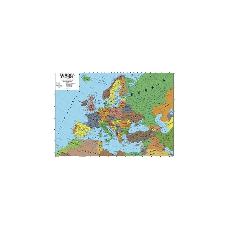 CARTA GEOGRAFICA DOPPIA 100X140 AMERICA SUD