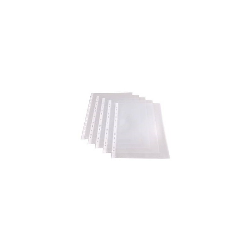BUSTE PVC TRASP. CON FORI ANTIRIFLESSO A4 PZ. 50 MEDIUM