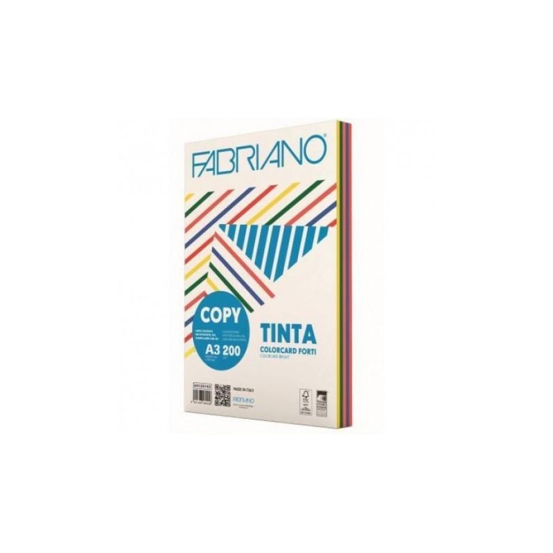 CARTONC.COL. A3 GR.200 FG.100 5 COLORI FORTI