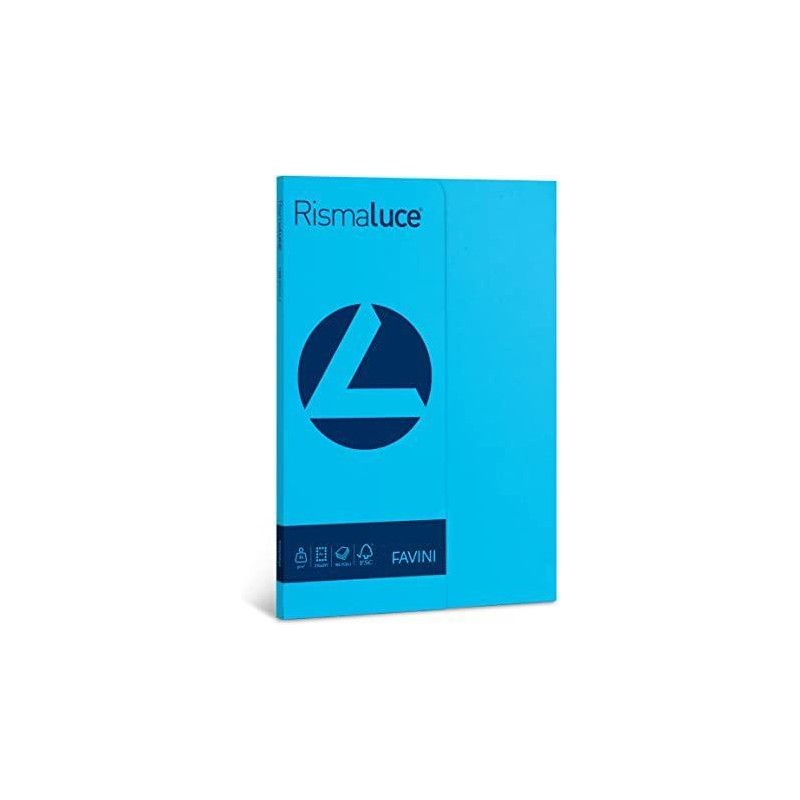 RISMALUCE A4 GR. 90 FG. 100 AZZURRO