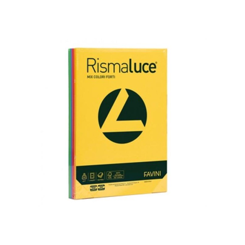 RISMALUCE A4 GR. 90 FG. 100 5 COL. FORTI