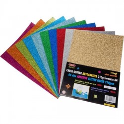 CARTONCINO GLITTER ADESIVA...
