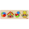 PUZZLE LEGNO C/POMELLI CM. 30X10 OGGETTI  PZ.4