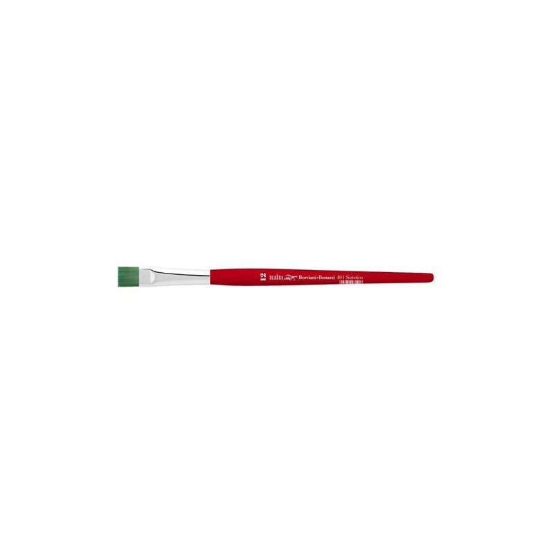 PENNELLO SINTETICO ROSSO PIATTO NR.06
