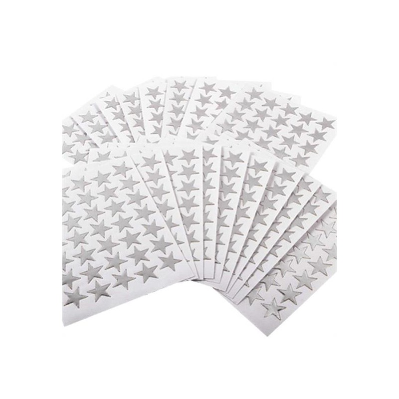 STELLE ADESIVE ARGENTO FG.6 30X30 TOT. 120 STELLINE