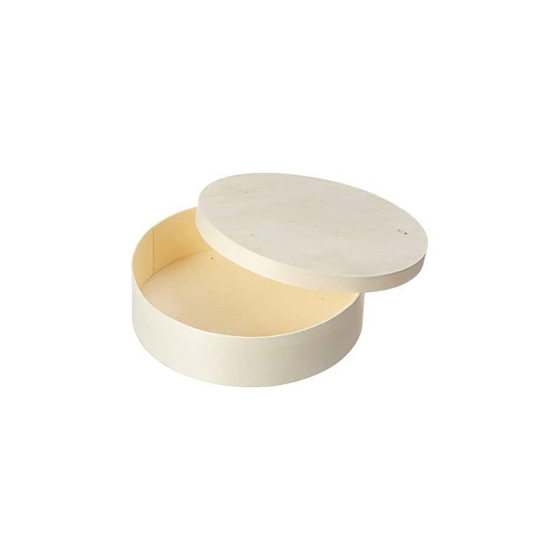 LEGNO DA DECORARE SCATOLA ROTONDA Ø CM. 12X5