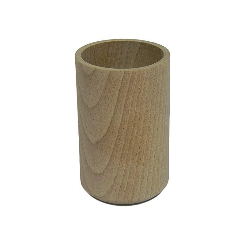 LEGNO DA DECORARE PORTAMATITE TONDO Ø  6 CM.9H