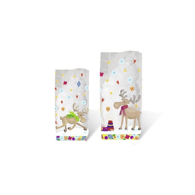 SACCHETTI REGALO ALCE 11,5X19CM  PZ.10