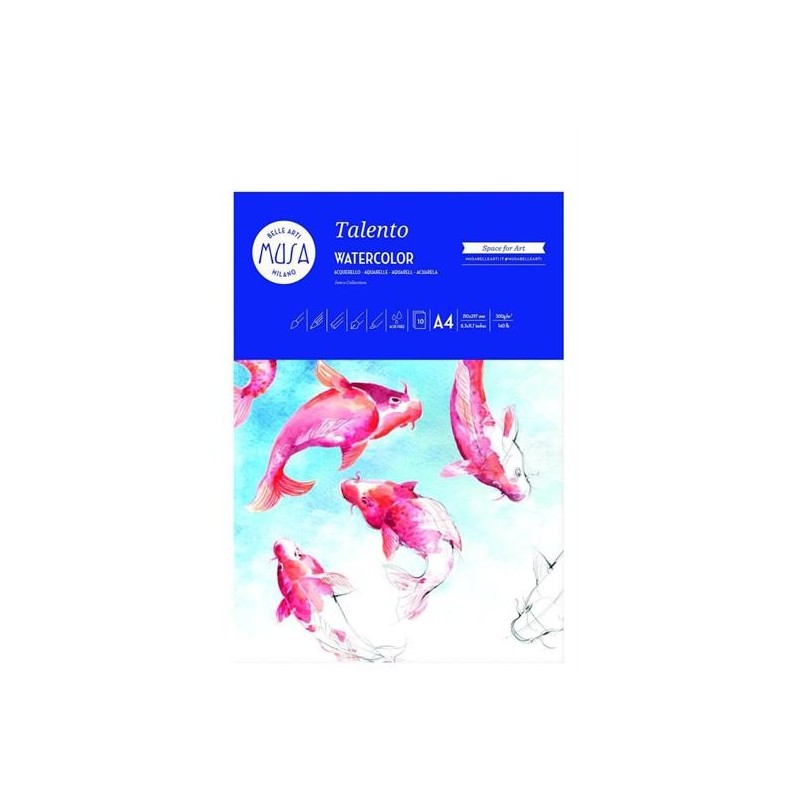 BLOCCO X ACQUARELLI A4 FG. 10 GR.300